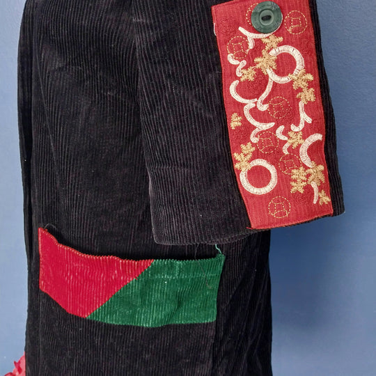 Unique Black Corduroy Jacket size 12 by Sing Fe Fung