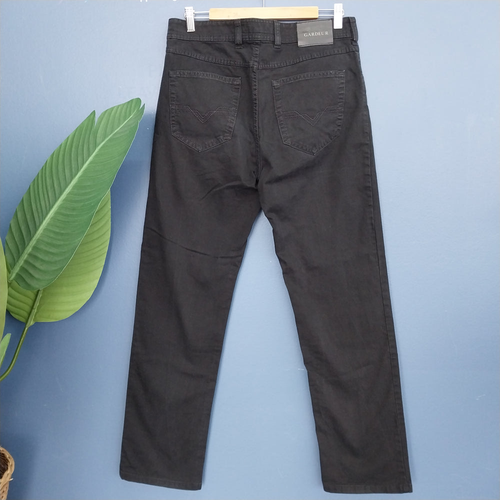 Gardeur Mens Black Jeans Regular Fit size 32/34