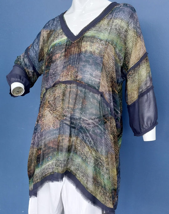 NZ Designed Calico Women's Blouse size 10