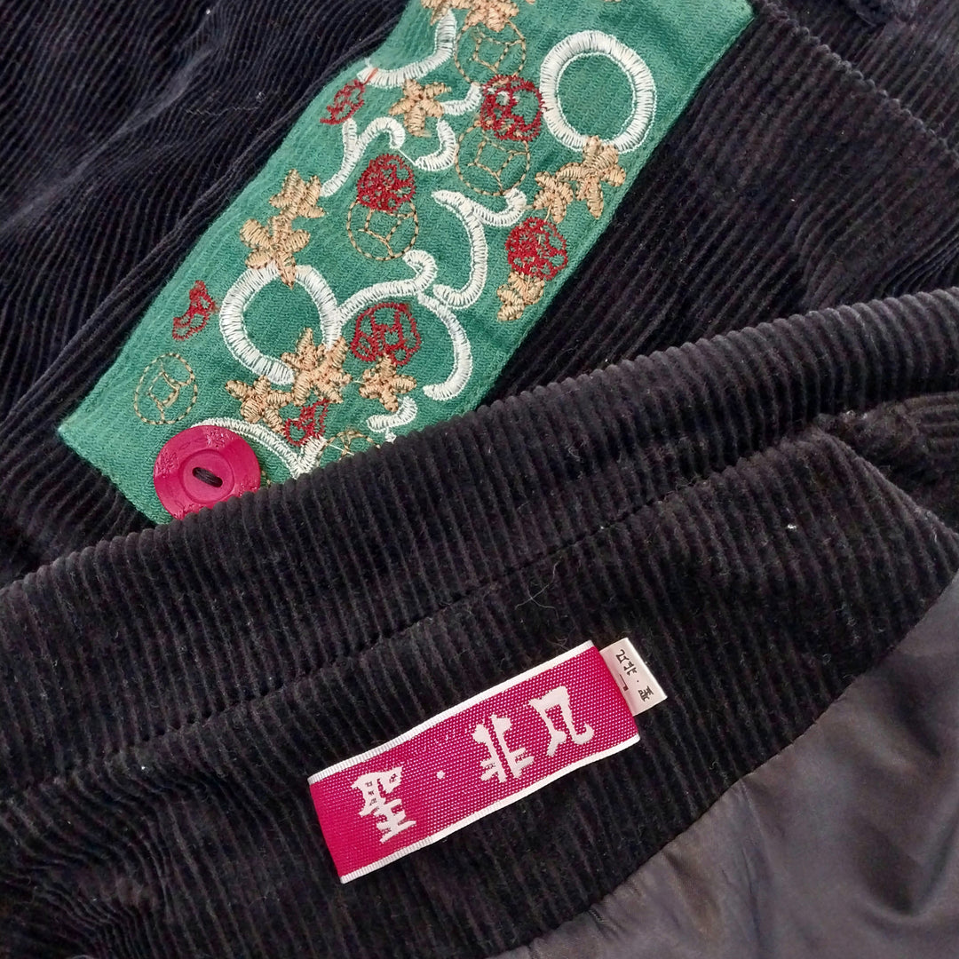 Unique Black Corduroy Jacket size 12 by Sing Fe Fung