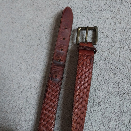 Womens Plaited Leather Belt size 36/90 Made In Australia