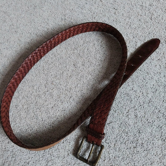 Womens Plaited Leather Belt size 36/90 Made In Australia