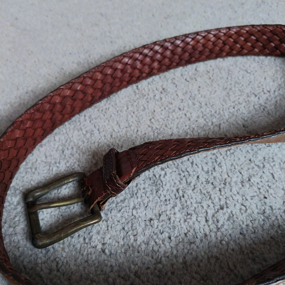 Womens Plaited Leather Belt size 36/90 Made In Australia