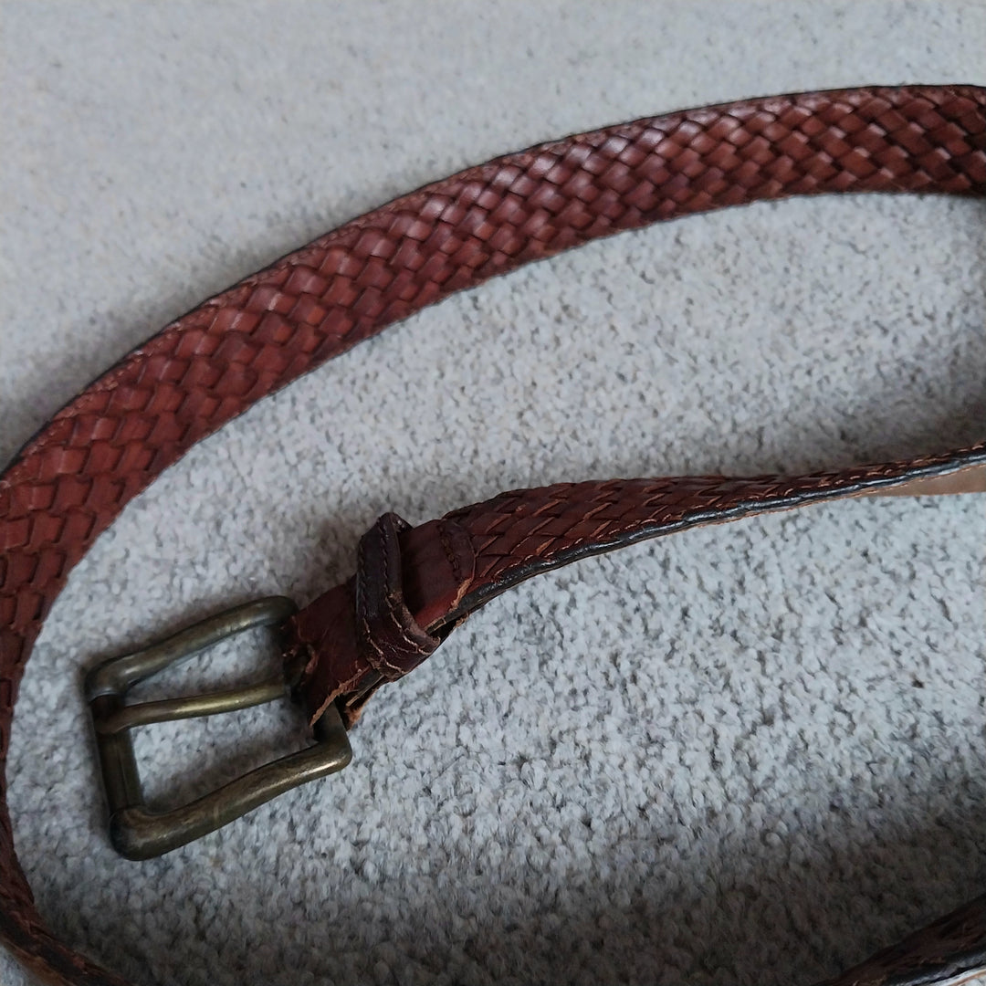 Womens Plaited Leather Belt size 36/90 Made In Australia