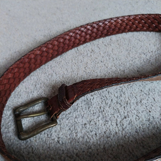 Womens Plaited Leather Belt size 36/90 Made In Australia