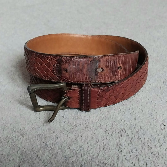 Womens Plaited Leather Belt size 36/90 Made In Australia