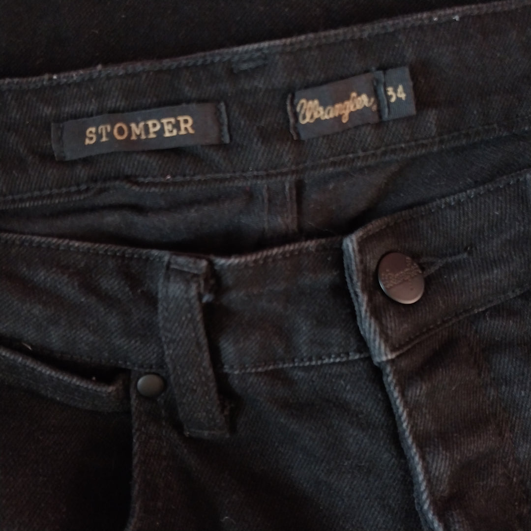 Wrangler Stomper Jeans Mens Size 34/34 Black