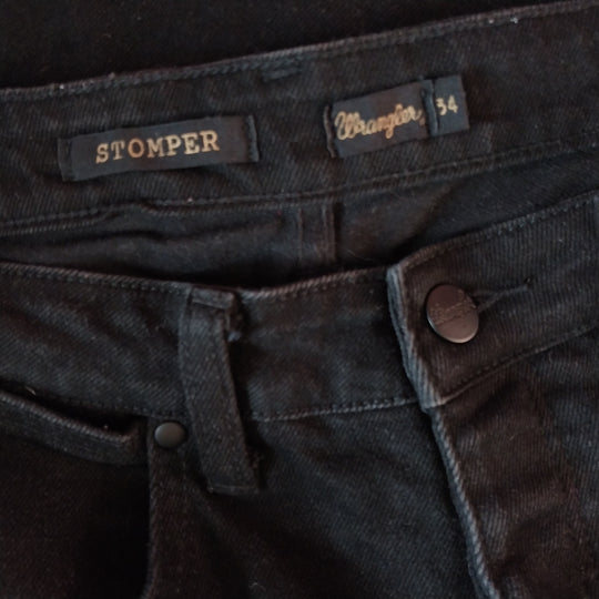 Wrangler Stomper Jeans Mens Size 34/34 Black