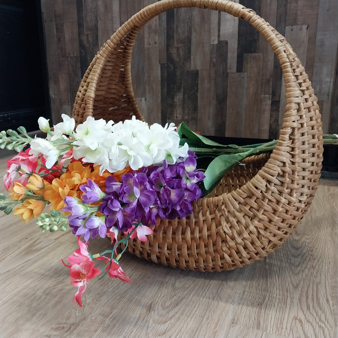 Retro Cane Banana Basket Carry Bag