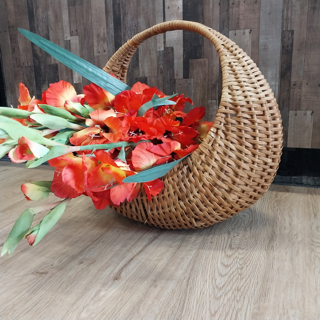 Retro Cane Banana Basket Carry Bag