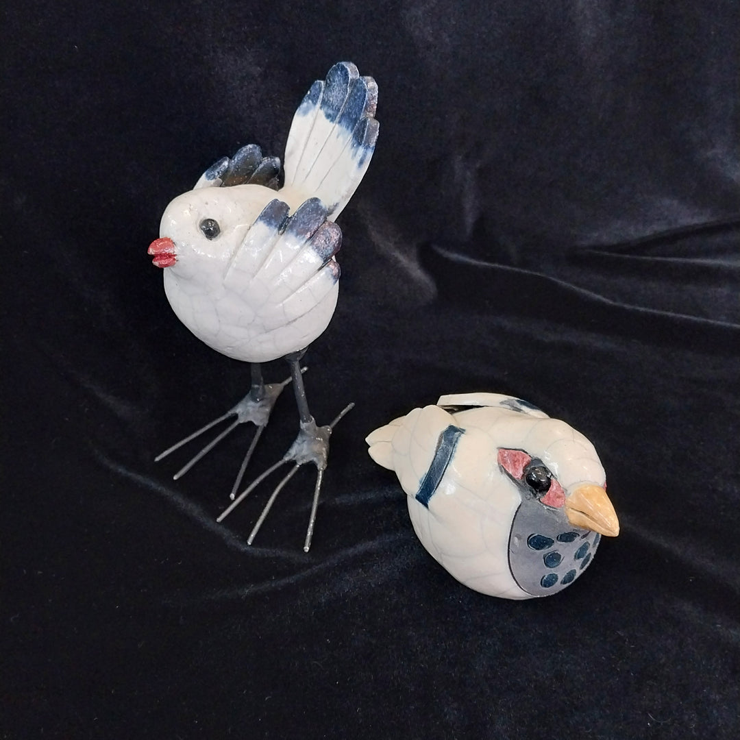 Handmade Ceramic Bird Set Unique