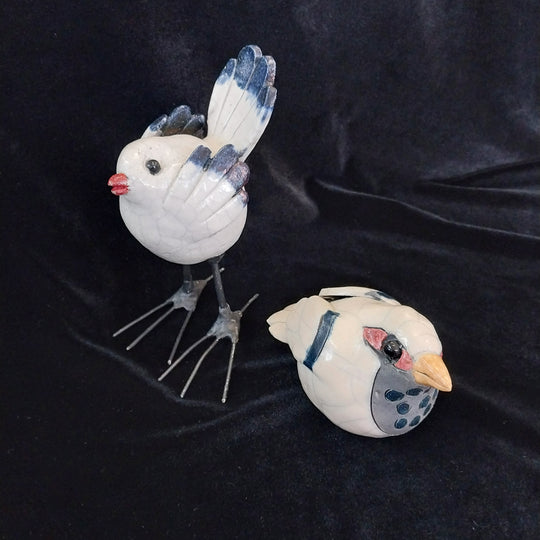 Handmade Ceramic Bird Set Unique