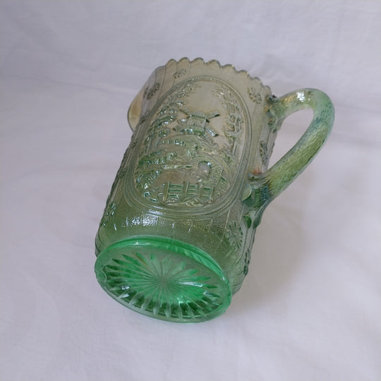 Imperial Windmill Helios Glass Pitcher Uranium
