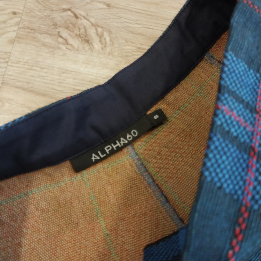 Alpha 60- Wide Leg Pants  in Tartan Size S