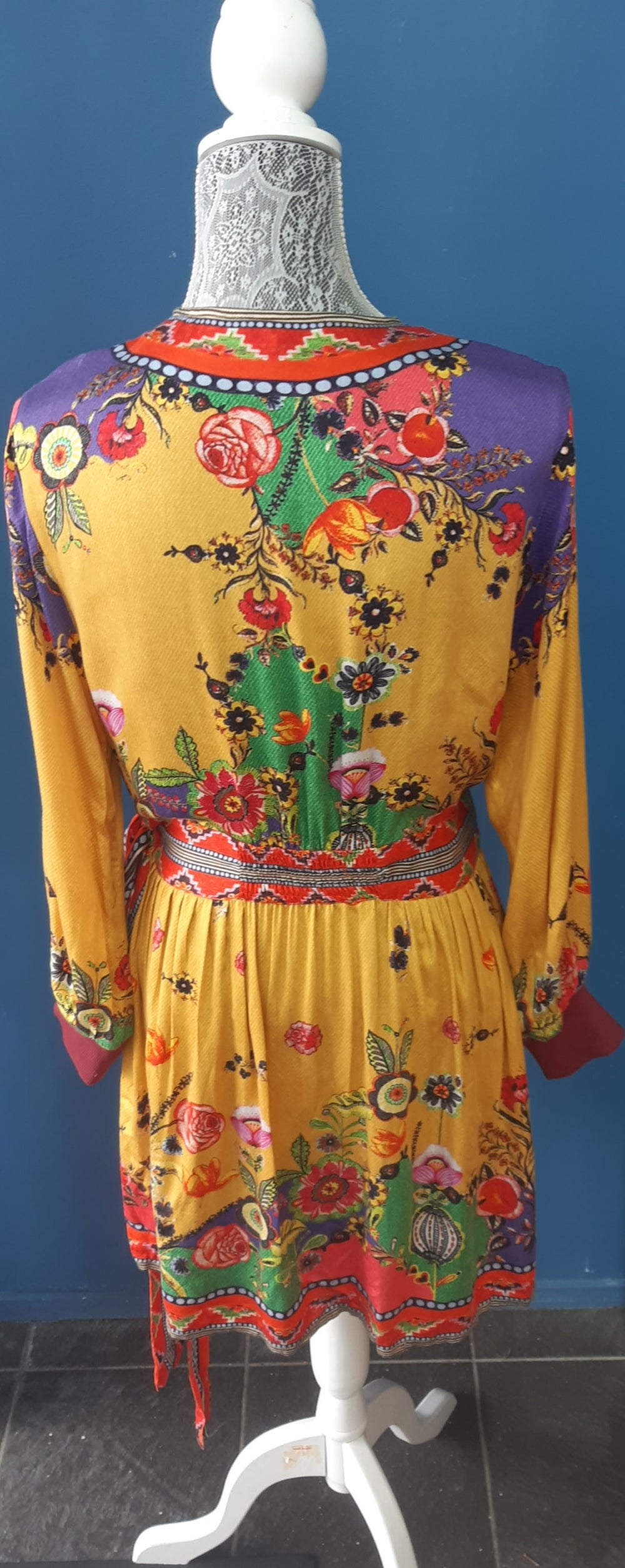 Shaye boho style rap around dress pretty   spring colours size 14