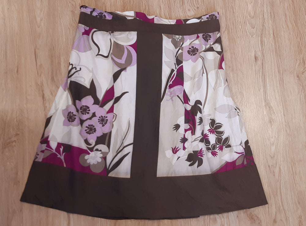 Hugo Boss silk and cotton skirt with vibrant pattern size 12