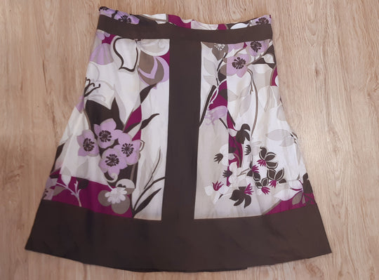 Hugo Boss silk and cotton skirt with vibrant pattern size 12