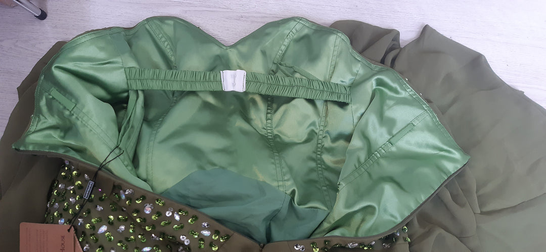 Jen Jen House green  special occasion long dress made in Germany