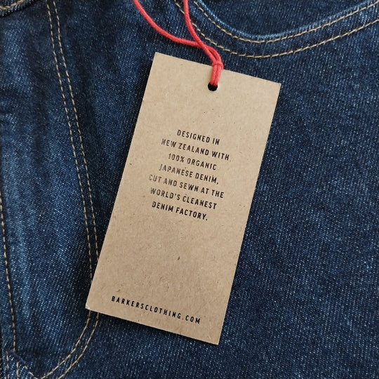 Barkers Men's Jean -Japanese 100% Organic Denim -Blue BNWT Size 34/34