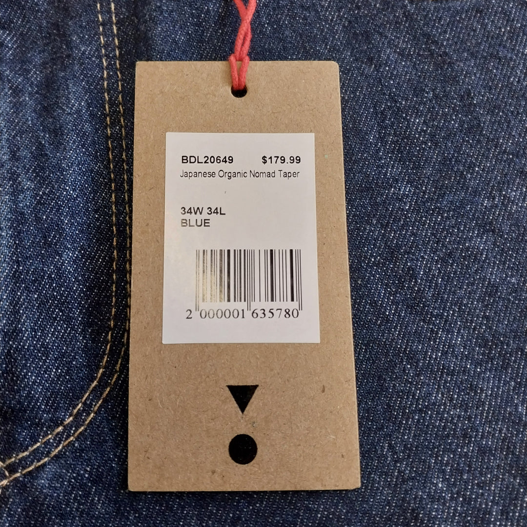 Barkers Men's Jean -Japanese 100% Organic Denim -Blue BNWT Size 34/34