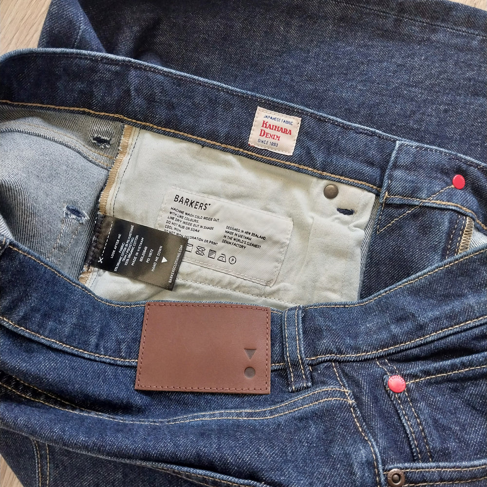 Barkers Men's Jean -Japanese 100% Organic Denim -Blue BNWT Size 34/34