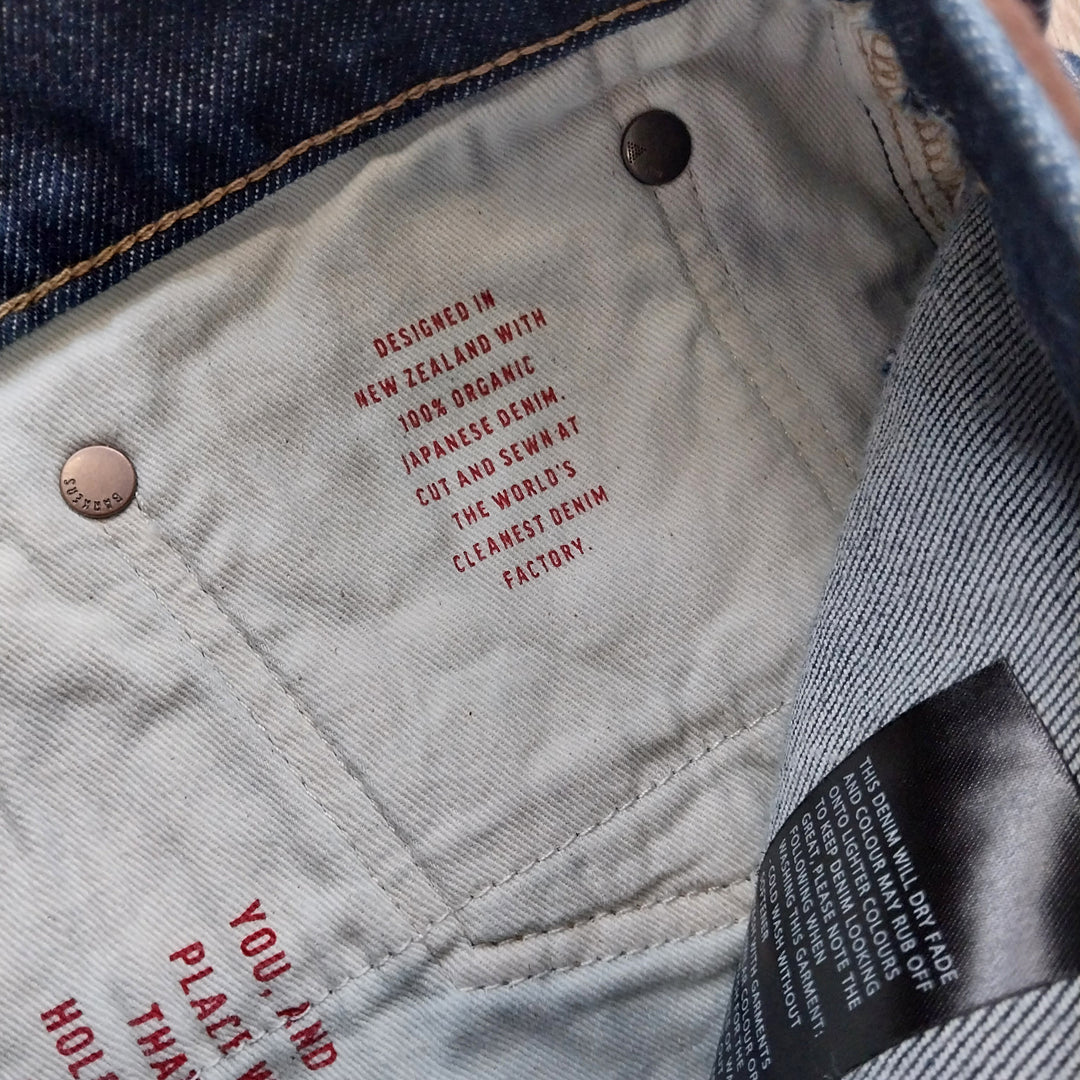Barkers Men's Jean -Japanese 100% Organic Denim -Blue BNWT Size 34/34
