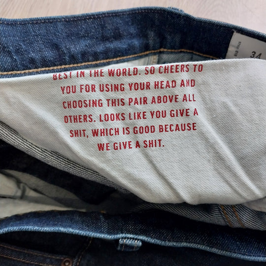 Barkers Men's Jean -Japanese 100% Organic Denim -Blue BNWT Size 34/34