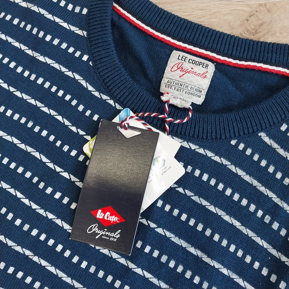 Lee Cooper Sweater Size XL  BNWT Navy Blue / White Stripe