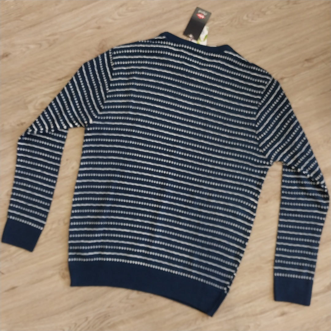 Lee Cooper Sweater Size XL  BNWT Navy Blue / White Stripe