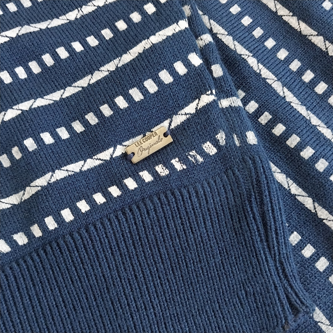 Lee Cooper Sweater Size XL  BNWT Navy Blue / White Stripe