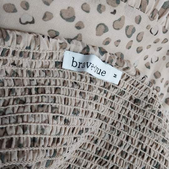 Brave + True Tiered Long Maxi Skirt Animal Print Size M