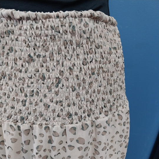 Brave + True Tiered Long Maxi Skirt Animal Print Size M