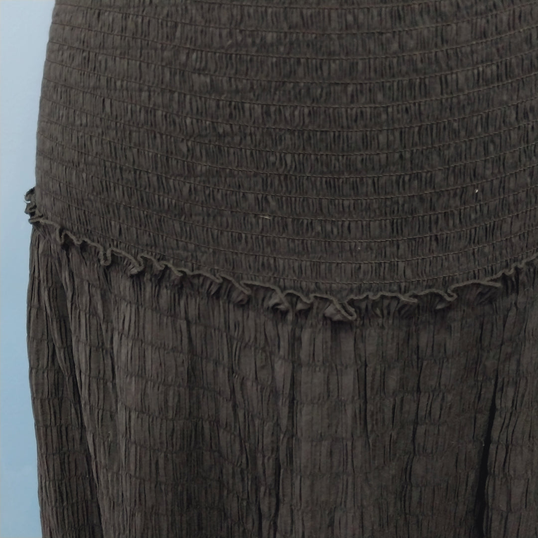 Ivy + Jack  Tiered Long Black Skirt Size 12