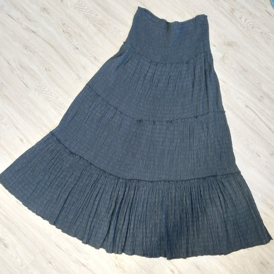 Ivy + Jack  Tiered Long Black Skirt Size 12