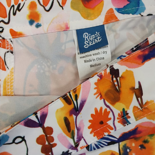 Rip Skirt Hawaii Floral Print Wrap Skirt -Size Medium- As New
