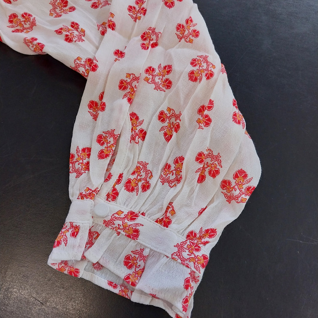 Per Una Long Sleeve Pleat Detail Blouse Size 12 BNWT