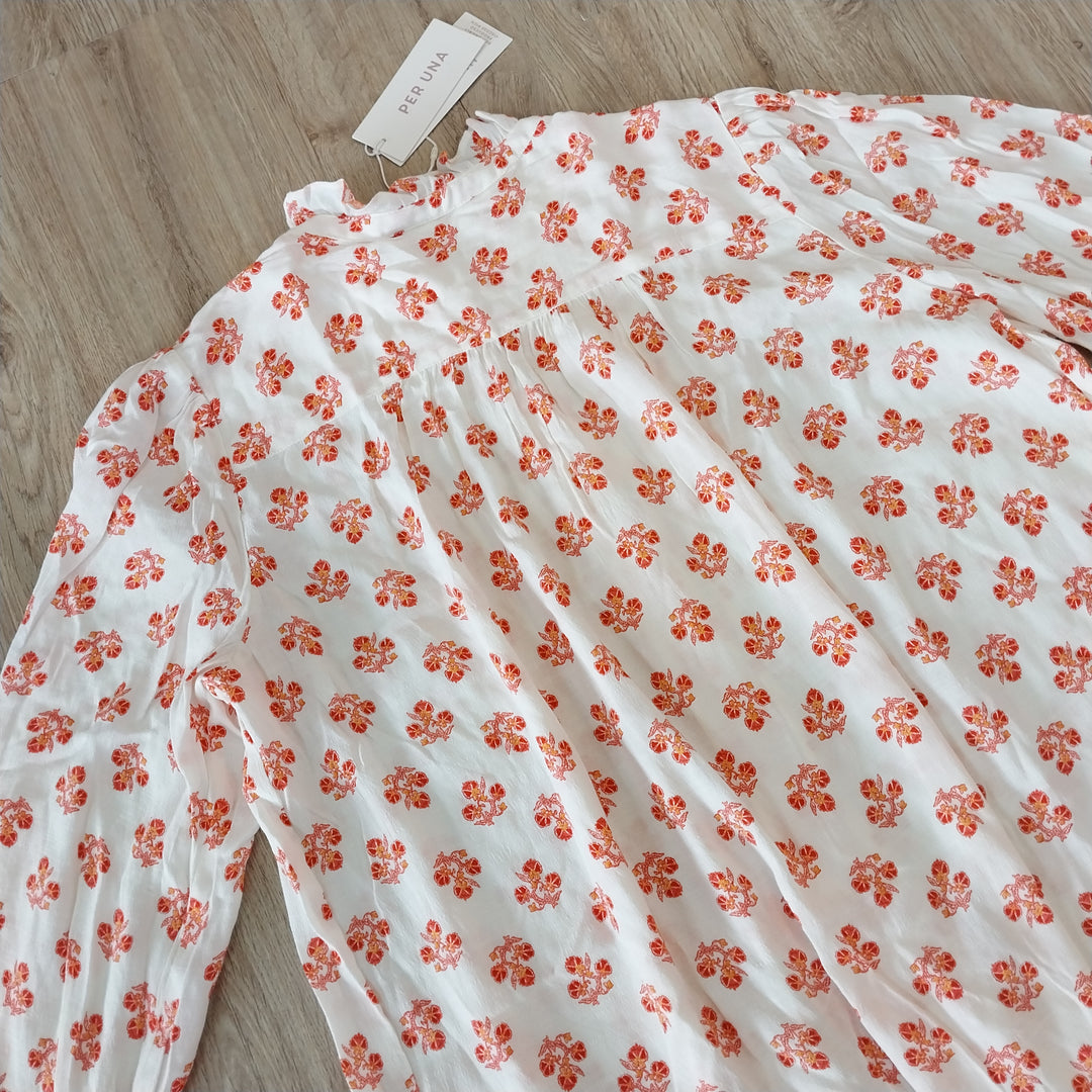 Per Una Long Sleeve Pleat Detail Blouse Size 12 BNWT