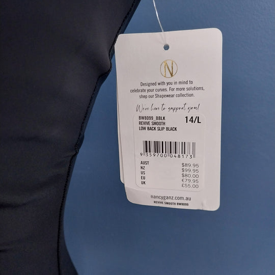 Nancy Ganz Revive Smooth Revive- Black Slip -Size 14/L BNWT