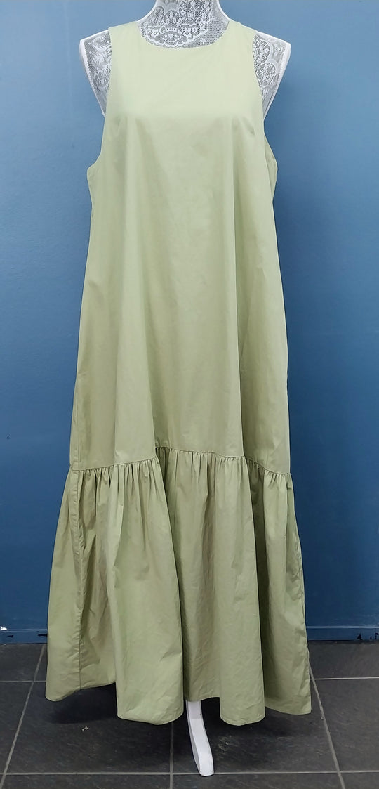 Superette Maxi Dress 100% Cotton - Size 10 -Leaf Green