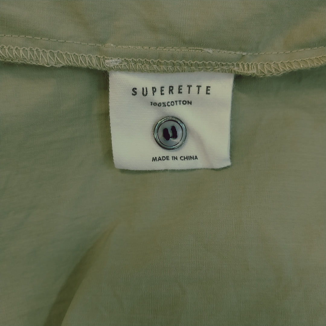 Superette Maxi Dress 100% Cotton - Size 10 -Leaf Green