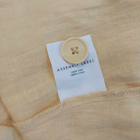 ASSEMBLY LABEL V Neck Linen Dress Size 12 Lemon