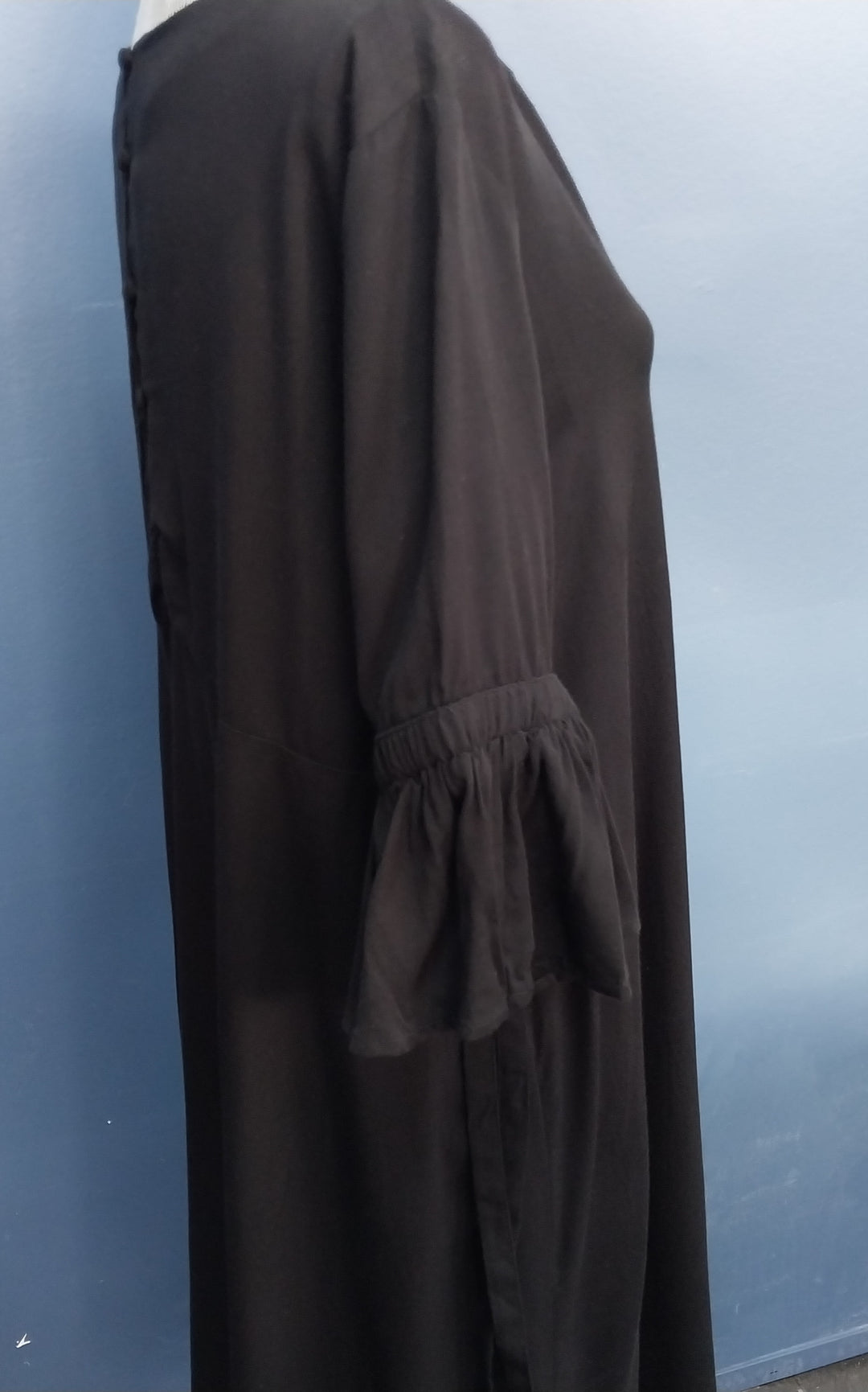 THING THING 100% Rayon Flared Dress -Size 12 -Black