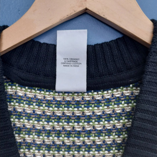 kowtow Oversized Organic Cotton -Blanket Vest -Size L