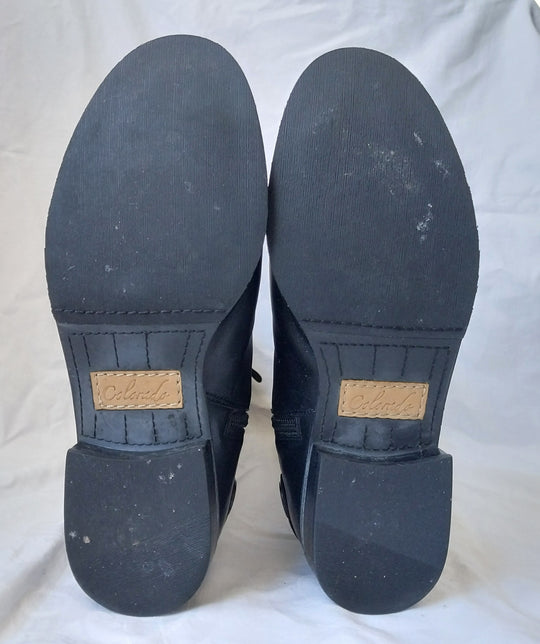 *Colorado Zip Up Black Leather Boots Size 7/1/2*