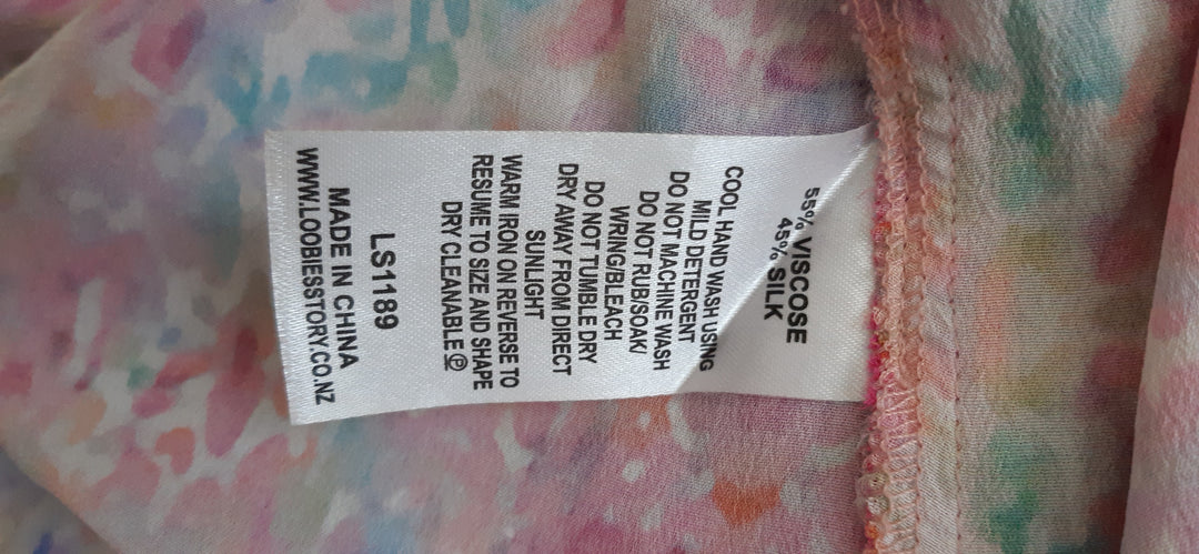 Loobies Story Dress Size 14. 55% Viscose 45% silk