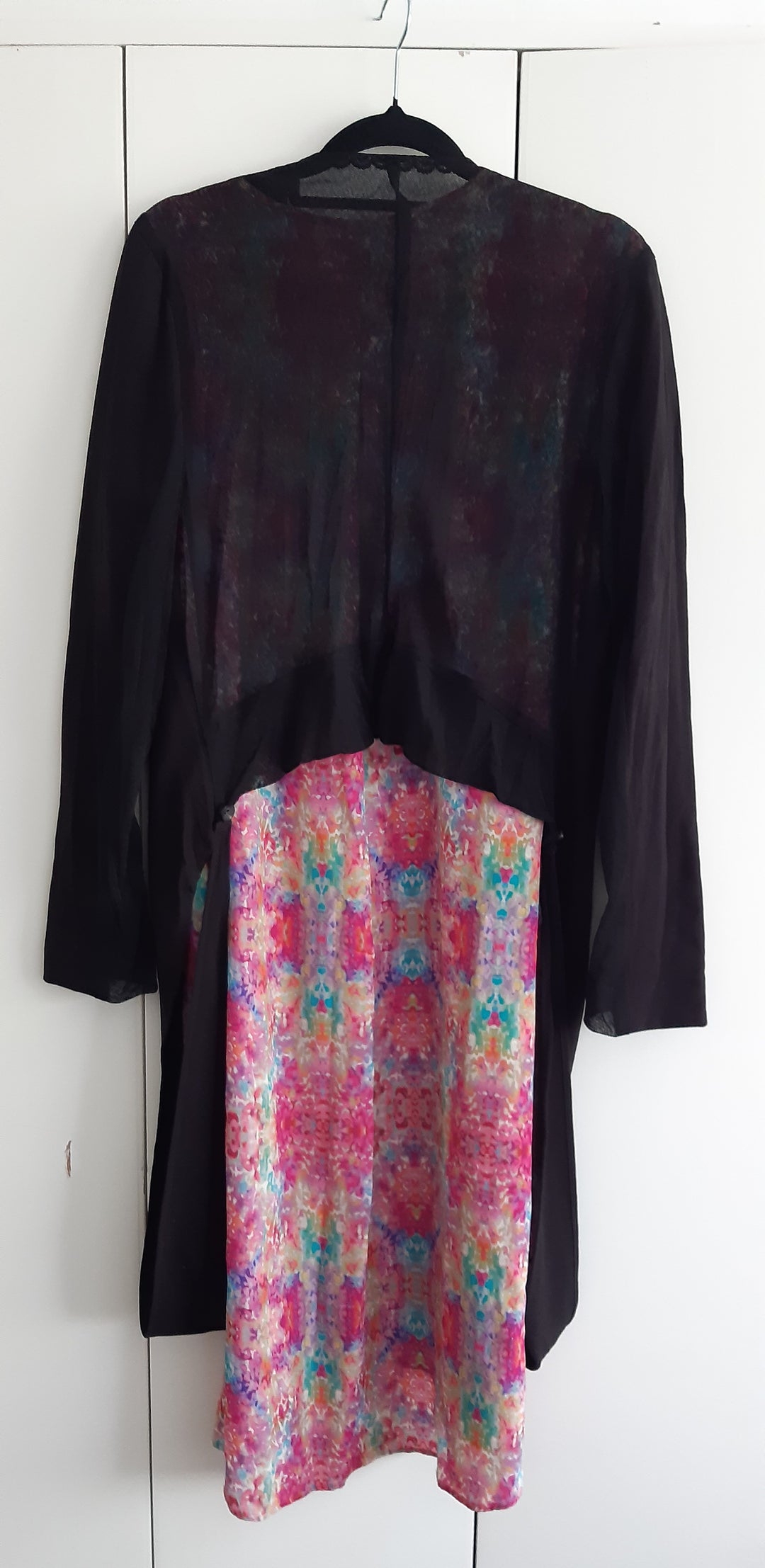 Anna.S Black short over top made in NZ size L