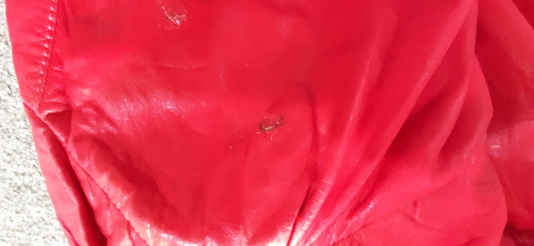 Vintage 80's Red Leather Bommer Jacket NZ Made