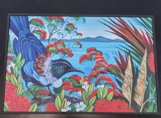 *New Zealand Art -Tui In a Pohutukawa Tree -Titled Kapiti by Irina Velman*