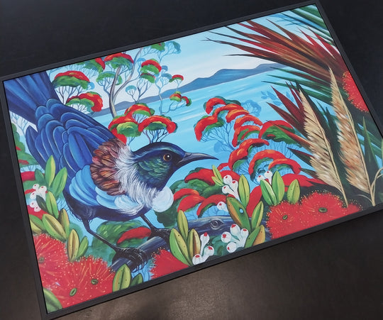 *New Zealand Art -Tui In a Pohutukawa Tree -Titled Kapiti by Irina Velman*