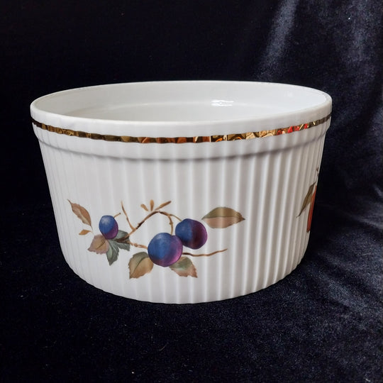 *Royal Worcester Evesham- Gold Rim Souffle Dish- As New*